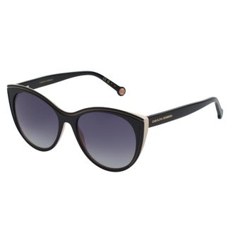 Carolina Herrera Womens HER0142S Acetate Butterfly Sunglasses for Women - Black - One Size