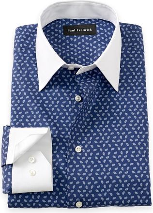Paul Fredrick Slim Fit Non-iron Cotton Paisley Dress Shirt