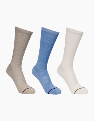 Trespass Womens Trespass Unisex Adult Heathan Socks (Pack of 3) - White/Blue - Size: 3/3.5/4/4.5/5/5.5/6