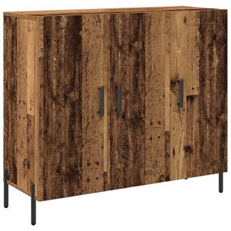 Berkfield Home Sideboard in Vintage Wood - 90x34x80 cm, Made of Engineered Wood in Brown | Size: 90 x 34 x 80 cm