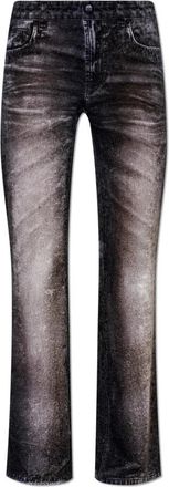 Avavav Gedrukte broek - Dames - Wijde Broeken - Zwart - XS - Nylon - Broeken