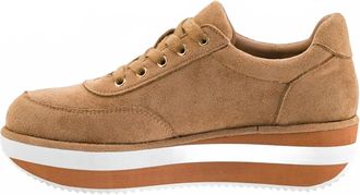 Corkys Footwear Womens Jaywalking Platform Sneaker In Brown Faux Suede