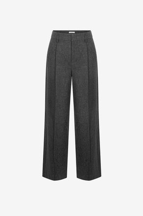 Vince Hose mit weitem Bein aus Schurwolle und Viskose
