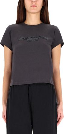 Alexander Wang Embossed Logo T-Shirt-Donna