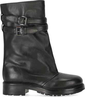 Strategia Biker Boot - Dames - Hoge Laarzen - Zwart - 37 EU - Leer - Schoenen