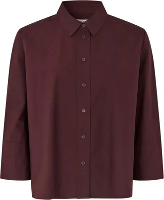 Masai Shirt met 3/4 mouwen - Dames - Blouses & Shirts - Bruin - Maat: S