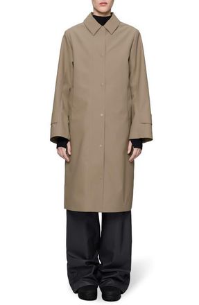 Rains Nara Waterproof Rain Jacket with Removable Hood in Beige at Nordstrom, Size X-Small