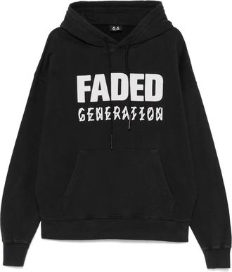 44 Label Group Felpa con cappuccio Faded Gen - Nero