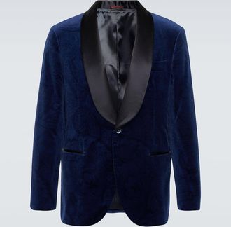 Brunello Cucinelli Paisley cotton velvet tuxedo jacket