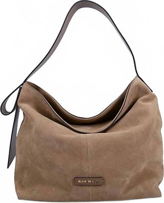 Ron White Dalo Shoulder Bag In Fawn Suede