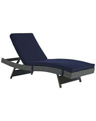 ModWay Discontinued Modway Sojourn Outdoor Patio Wicker Rattan Sunbrella Chaise