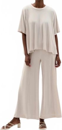 Joseph Ribkoff Silky Knit Wide Leg Pants In Moonstone
