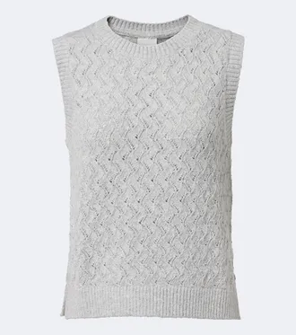Varley Hazen pointelle cotton-blend sweater vest