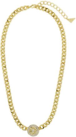 Sterling Forever Taylor Medallion Necklace in Two Tone at Nordstrom