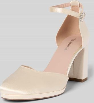 Tamaris Tamaris Pumps mit hohem Blockabsatz in Offwhite, Gr&ouml;&szlig;e 36