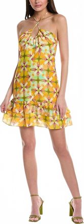 Marie Oliver Halter Summer Mini Dress In Yellow