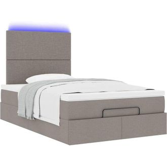 vidaXL Estructura De Cama Otomana Colch&oacute;n Tela Topo 120x190 Cm Vidaxl