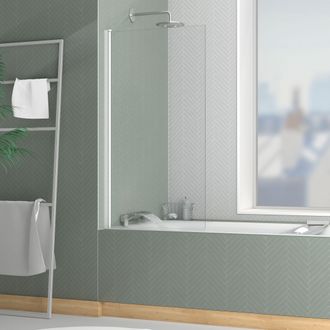 Aurlane Aurlane - Mampara De Ba&ntilde;era 70x130cm - Perfil Acabado Blanco Mate - Elementary