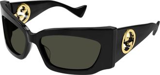 Gucci Gg 1412S Zonnebril - Dames - Zonnebrillen - Zwart - 62 MM - Accessoires