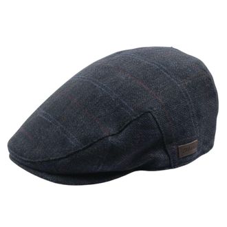 TruClothing Classic Wool Blend Flat Cap Herringbone Plaid Ivy Golf Driving Hat