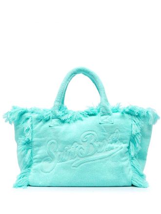 MC2 Saint Barth Vanity tas met reli&euml;f logo - Blauw