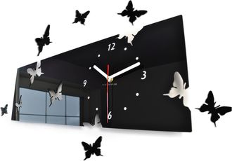 OEM Reloj De Pared Moderno Horizontal Con Mariposas