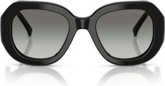 A|X Armani Exchange 51mm Gradient Square Sunglasses in Black /Grey Gradient at Nordstrom