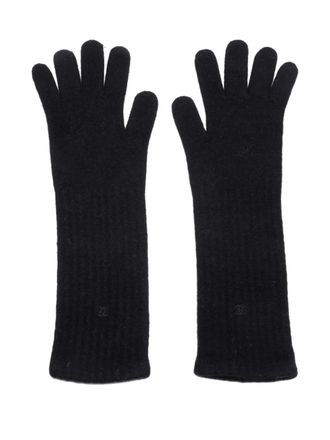Chanel 2000s cashmere gloves - women - Cashmere - One Size - Black