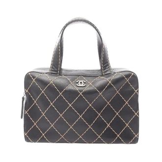 Chanel Pre-owned Wild Stitch leren handtas - Dames - Pre-owned - Zwart - Maat: ONE Size Leer