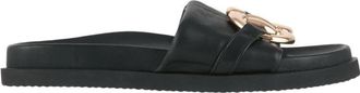 H&ouml;gl Stijlvolle leren slides voor vrouwen - Dames - Sandalen - Zwart - 36 EU - Schoenen