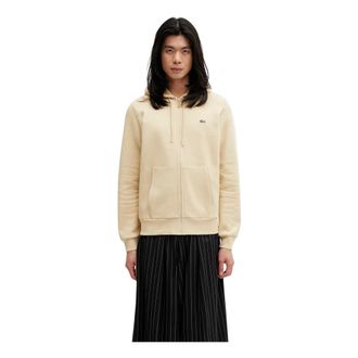 Lacoste Zip-Up Fleece Hoodie - Heren - Sweatshirts & Hoodies - Beige - Maat: XL Fleece