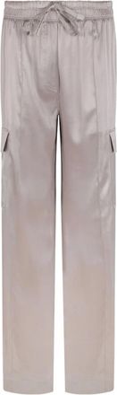 Tom Ford Donker Zilver Cargo PJ Broek - Dames - Straight fit broeken - Grijs - 2XS - Satijn - Broeken