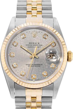 Rolex Pre-owned Rolex Datejust 36 Automatic Chronometer Diamond Mens Watch 16233 SJDJ
