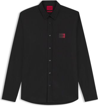 HUGO BOSS Relaxed-fit shirt in stretch-cotton canvas