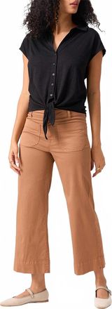 Sanctuary Marine Crop Pant In Mocha Mousse