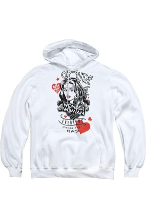 Gildan Justice League Core Everyone Wishes Adult Pull Over Hoodie / Hooded Sweatshirt
