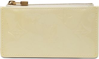 Louis Vuitton Beige Pearl Patent Leather Coin Purse/Coin Case (Pre-Owned)