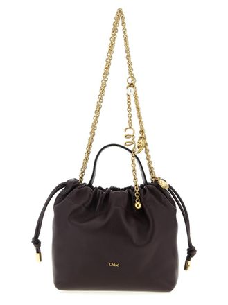 Chlo&eacute; Maroon Icons Shoulder Bag