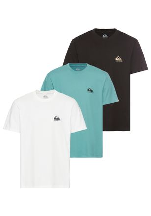 Quiksilver T-Shirt QUIKSILVER NOTCHED SHORT SLEEVE TEE PACK3 YM, Herren, Gr. XXL, weiss (schwarz, wei&szlig;, sea spray), Obermaterial: 100% Baumwolle, Shirts T-Shirt