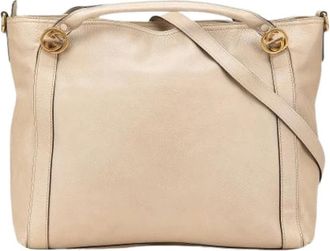 Gucci Pre-owned Tote Bags, female, Beige, Size: ONE SIZE Pre-owned The Miss GG Tote Bag