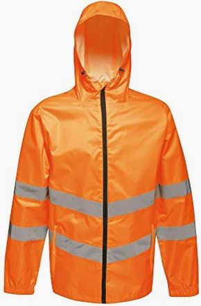 Regatta Professional Unisex Adult Hi-Vis Packaway Reflective Jacket - Orange - Size: 42/18/16/Regular