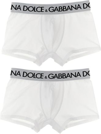 Dolce & Gabbana White Cotton Boxer Shorts