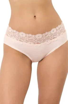 Pact Lace Waist Brief 3-Pack Made With Organic Cotton in Nearly Bare at Nordstrom, Size Xx-Large