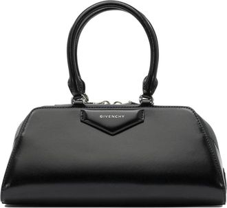 Givenchy Stijlvolle Zwarte Schoudertas - Dames - Handtassen - Zwart - ONE Size - Katoen - Tassen