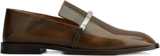 Tod's bar-detail leather loafers - women - Calf Leather/Calf Leather/Calf Leather - 37.5 - Brown