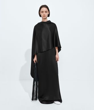 Bottega Veneta Fluid Silk Satin Dress - Black - Women - 4