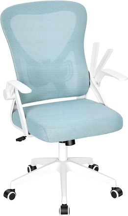 Woltu Woltu Silla De Oficina Ergon&oacute;mica Con Reposabrazos Y Soporte Lumbar, Silla De Escritorio Con Funci&oacute;n De Inclinaci&oacute;n Y Giro De 360&deg;, Azul