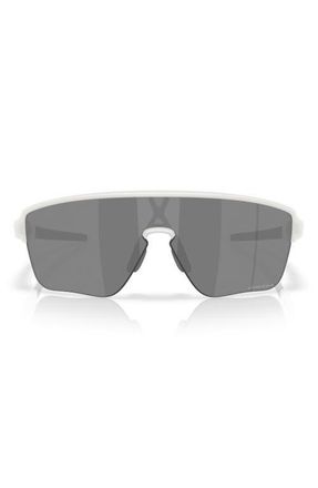 Oakley Corridor 142mm Semi Rimless Prizm Polarized Shield Sunglasses in Matte Vapor /Prizm Black at Nordstrom