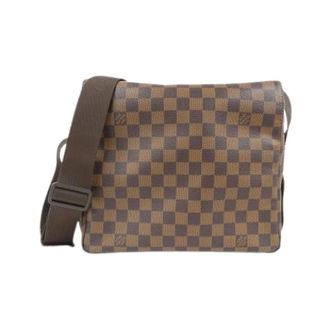 Louis Vuitton Pre-owned Cross Body Bags, male, Brown, Size: ONE SIZE Pre-owned Naviglio Damier Shoulder Bag
