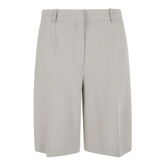 Toteme Wide Fluid Shorts - female - Tot&ecirc;Me - Casual Shorts - Gray - M - Shorts